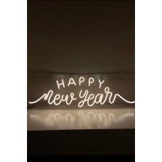 Neon Happy New Year Led Aydınlatma Tabela